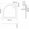 Поддон для душа WASSERKRAFT SALM 90x90 см 27T01