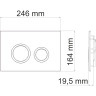 Система инсталляции для унитазов WASSERKRAFT ABENS 20TLT.010.ME.WH.MB01