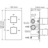 Термостатический смеситель для ванны и душа WASSERKRAFT THERMO ALME 1544 1544 Thermo